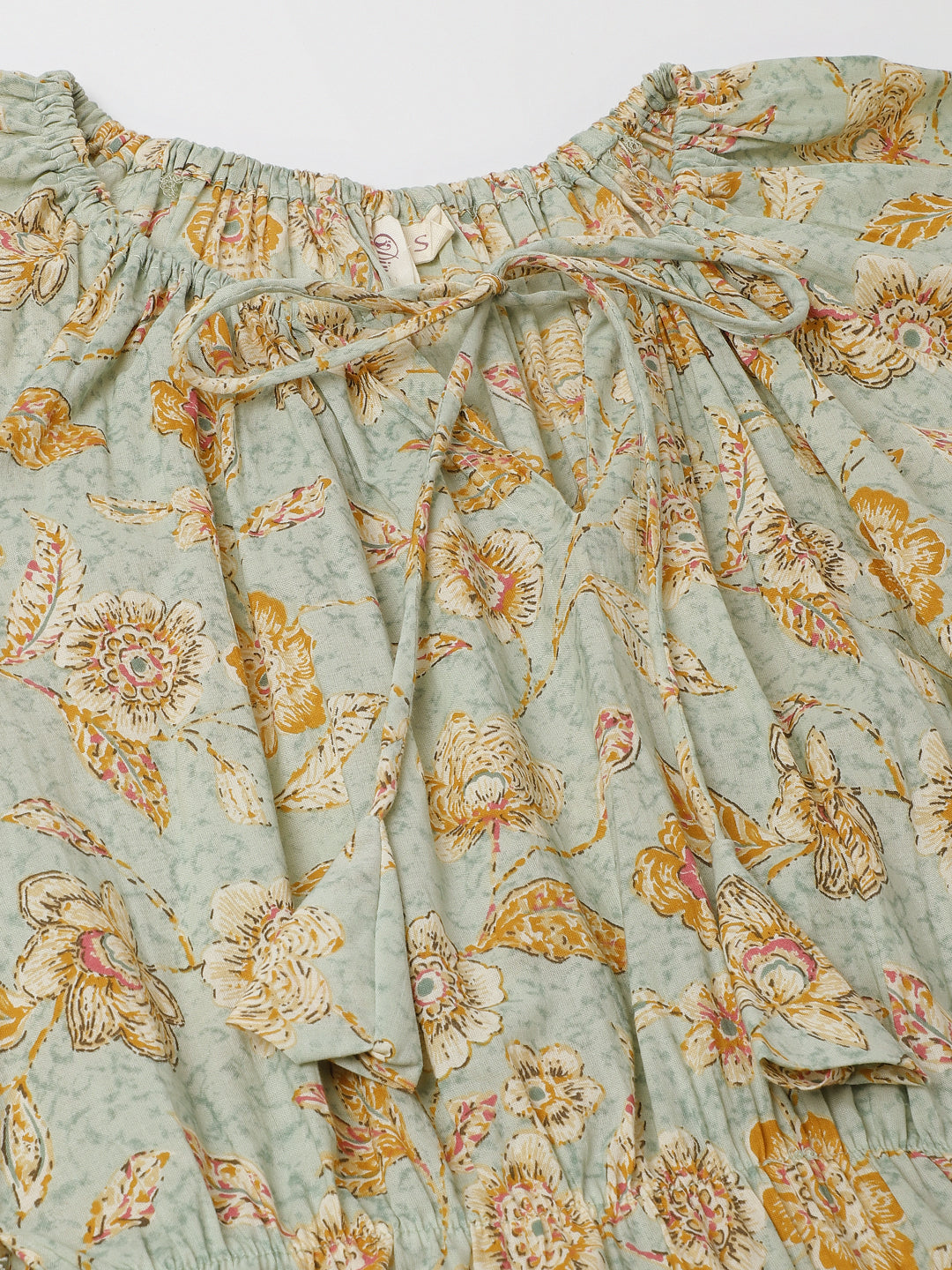 Sky Blue Floral Party Wear Dress