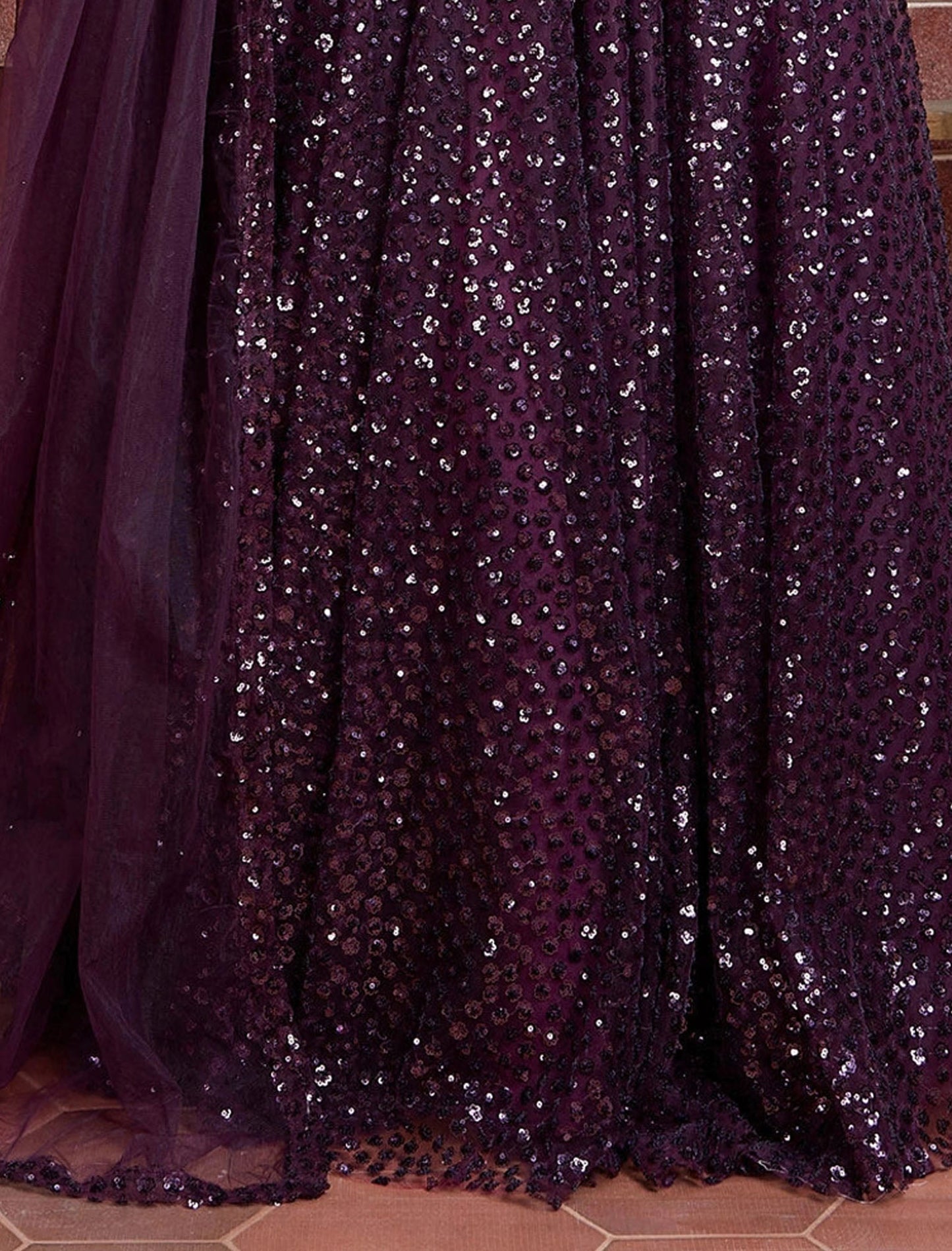 Purple Heavy Soft Net Lehenga Choli Set For Women With Blouse with Dupatta