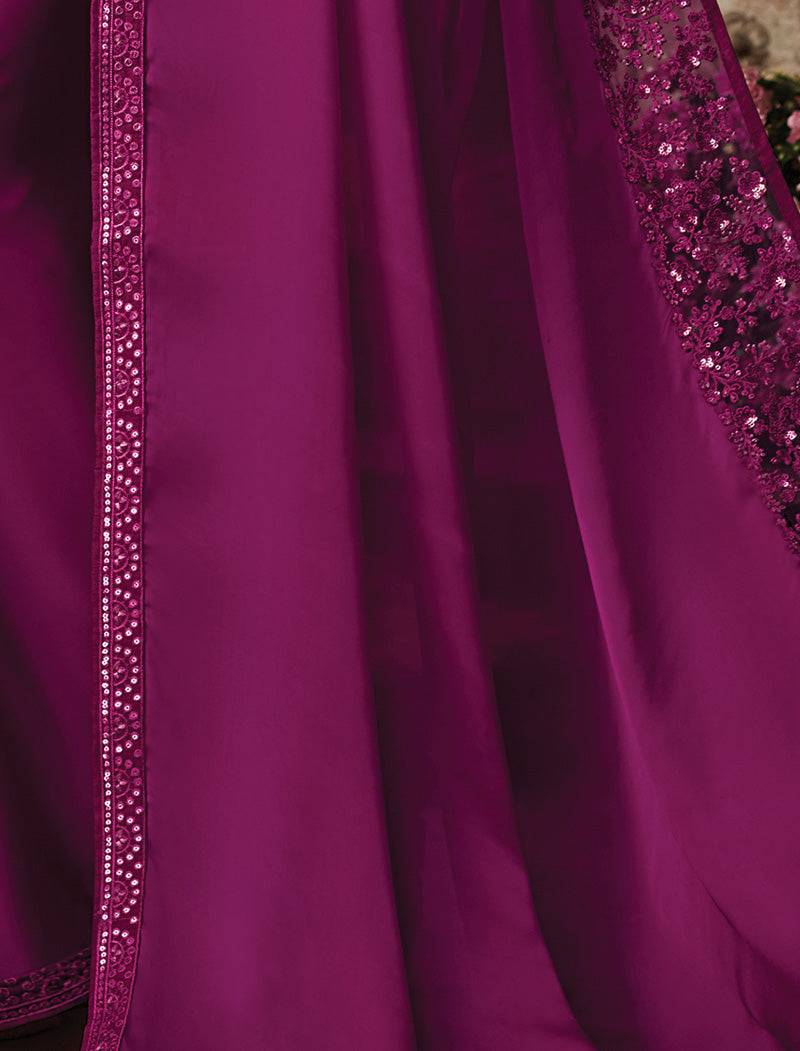 Miracle Silk TFH Sandal Wood Party Wear Designer Saree For Women