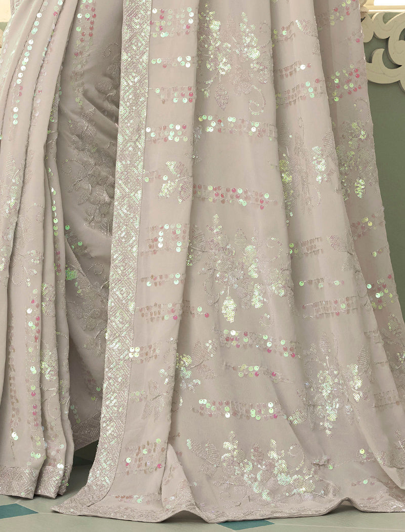 TFH Fancy Georgette Party Wear Designer Sarees For Women