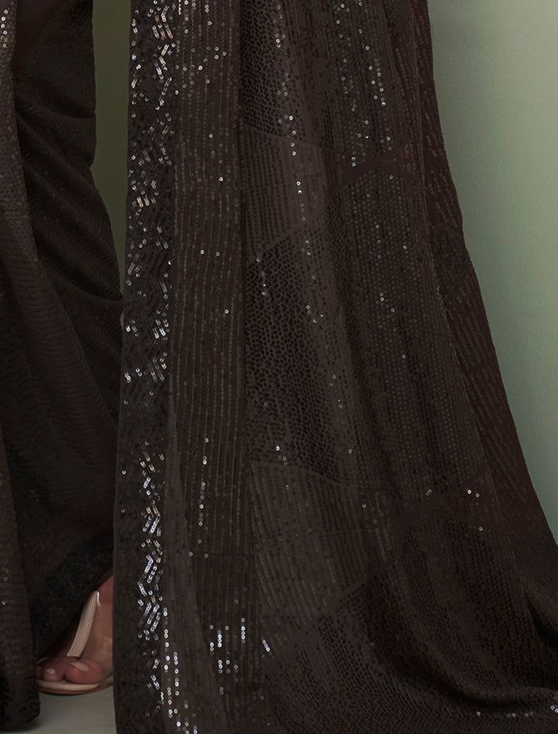 TFH Fancy Georgette Party Wear Designer Sarees For Women