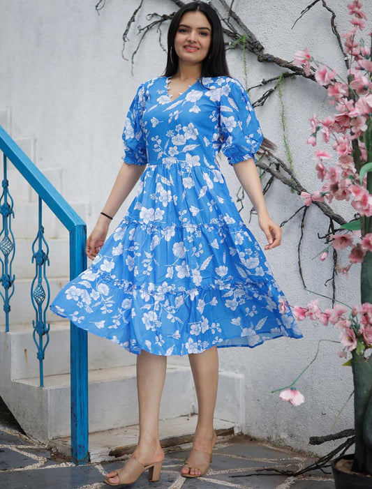 Western Pure Muslin Digital Print With Inner Dress