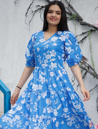 Western Pure Muslin Digital Print With Inner Dress