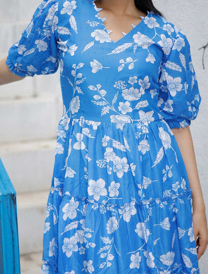 Western Pure Muslin Digital Print With Inner Dress
