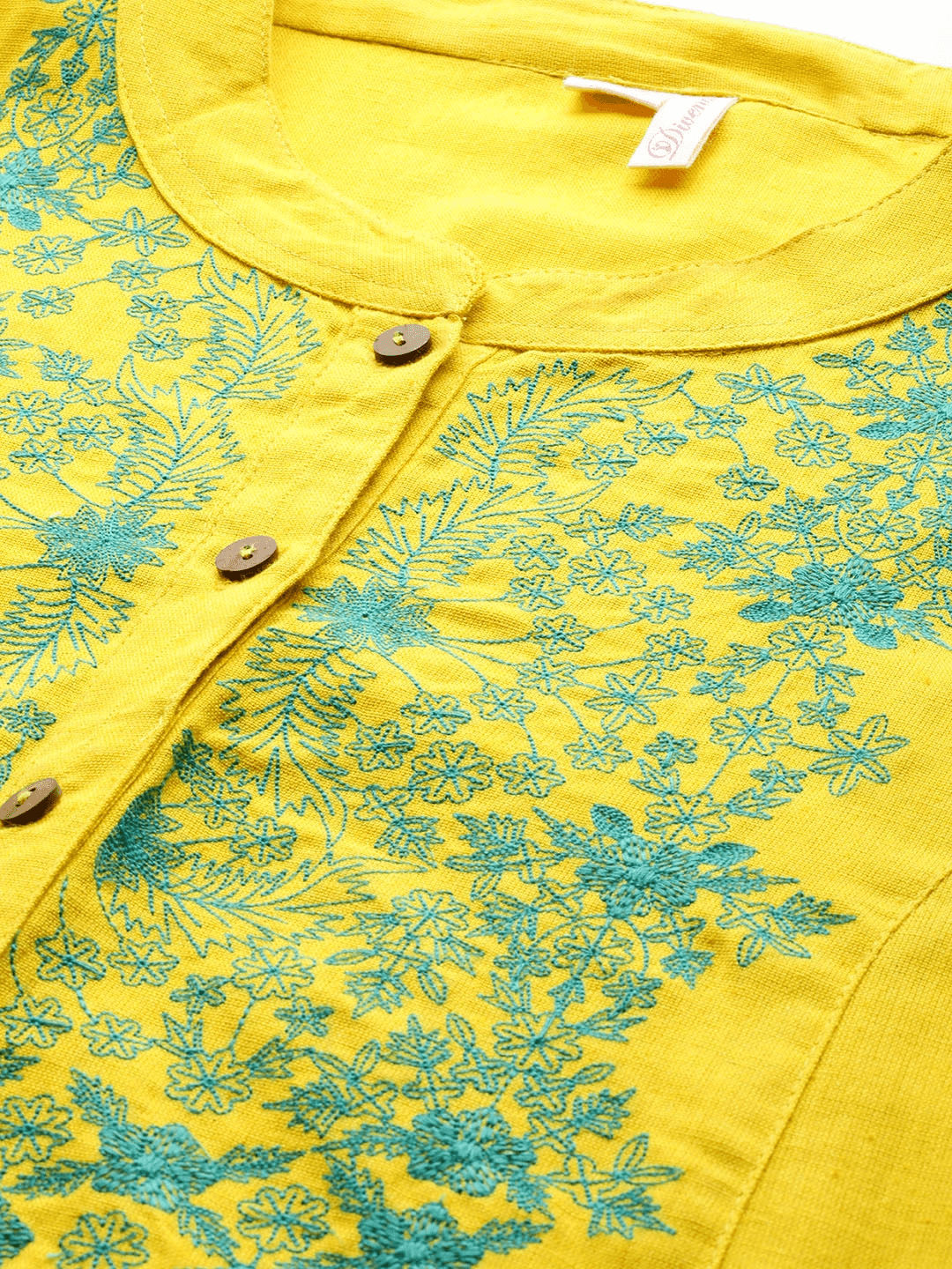 befashionate Women's Yellow Regular A-Line Calf Long Kurta - befashionate