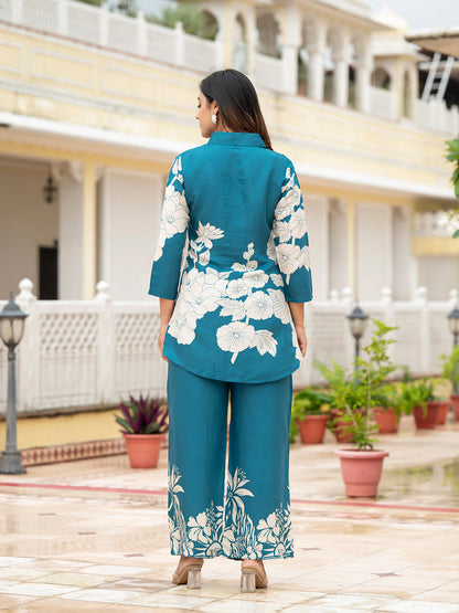 Teal Muslin Co-ords sets
