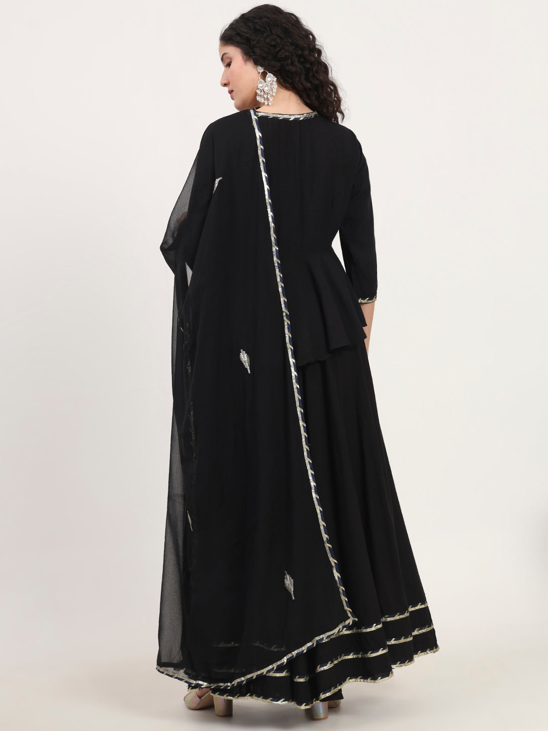 Back Gota Hand Work lehenga dupatta set
