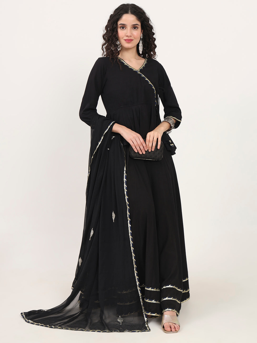 Back Gota Hand Work lehenga dupatta set
