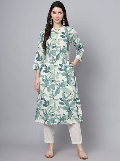 BeFashionate A-Line White Rayon Kurta