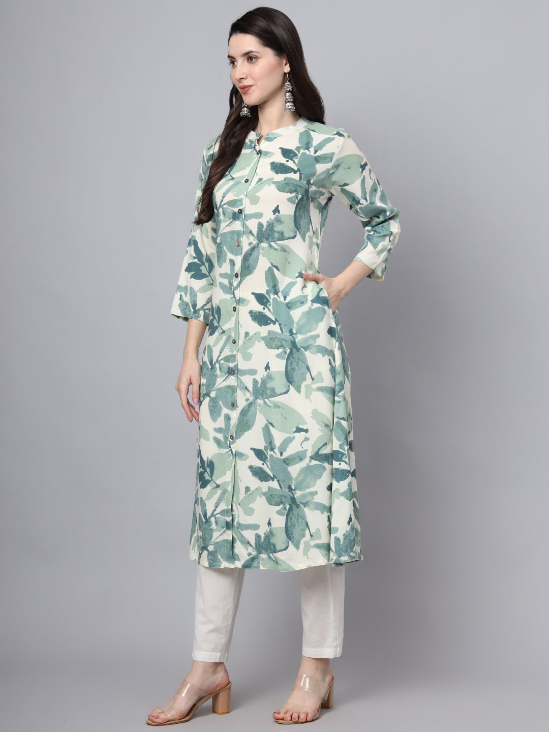 BeFashionate A-Line White Rayon Kurta