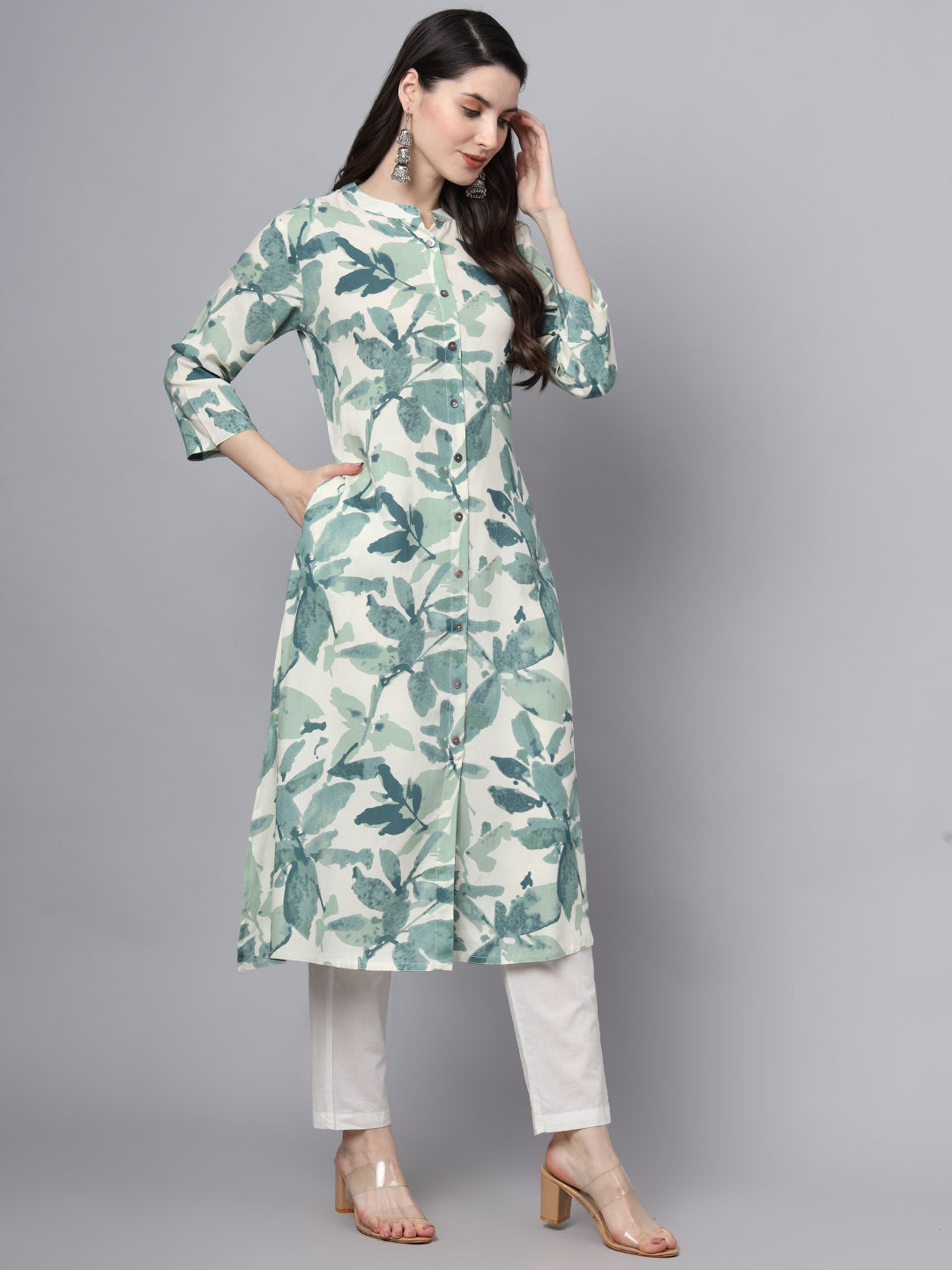 BeFashionate A-Line White Rayon Kurta