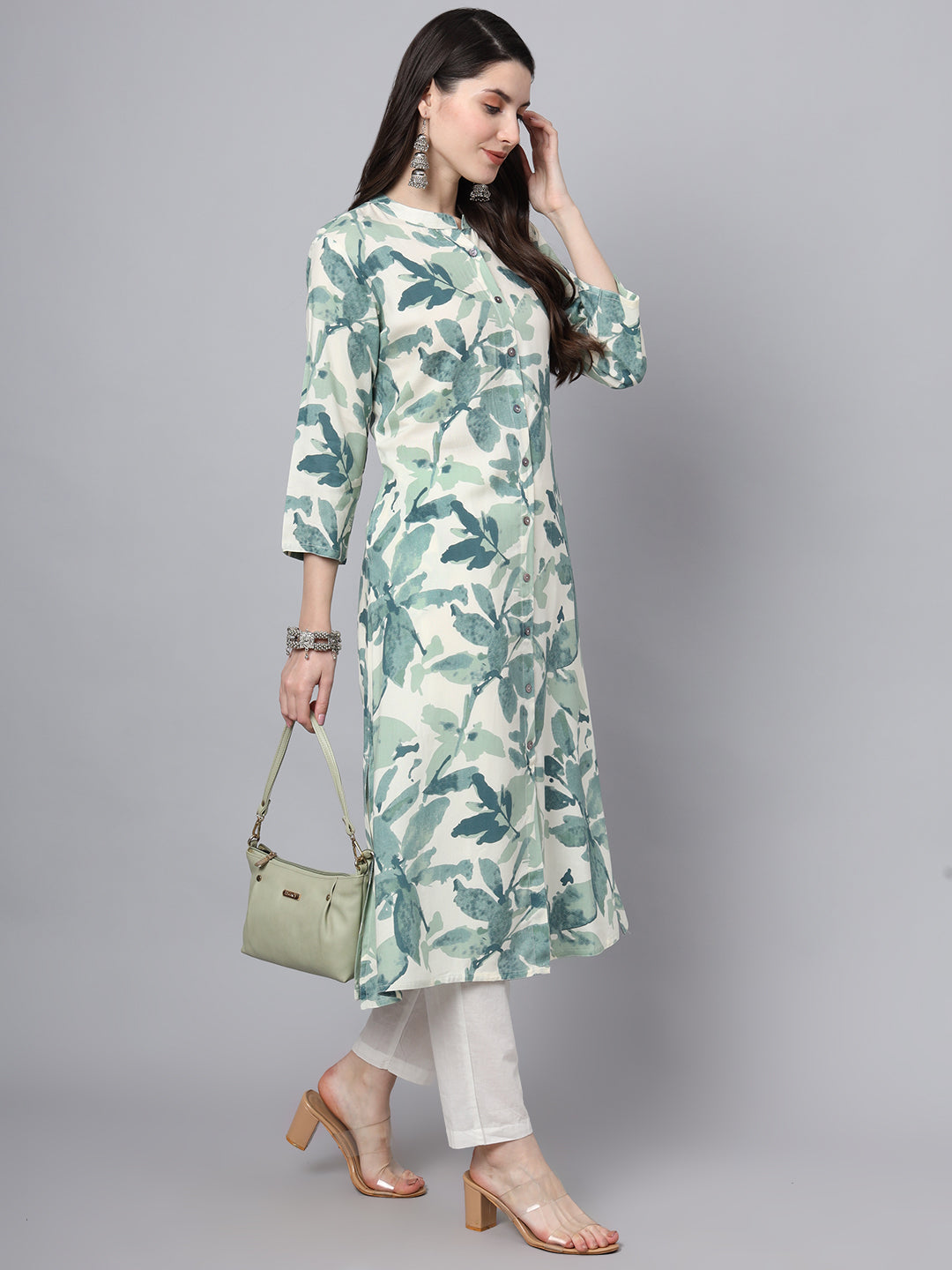 BeFashionate A-Line White Rayon Kurta