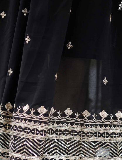 Embroidery Zari Georgette Party Wear Ethnic Gown For Women