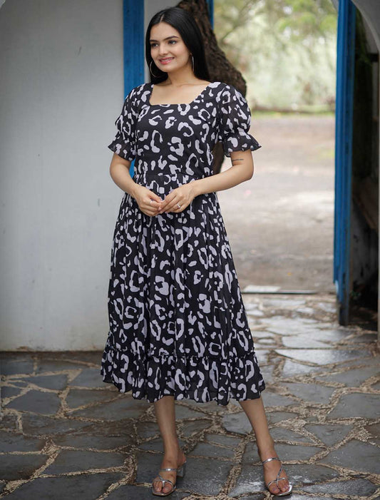 Faux Georgette With Cotton Inner Digital Print Ethnic Gown