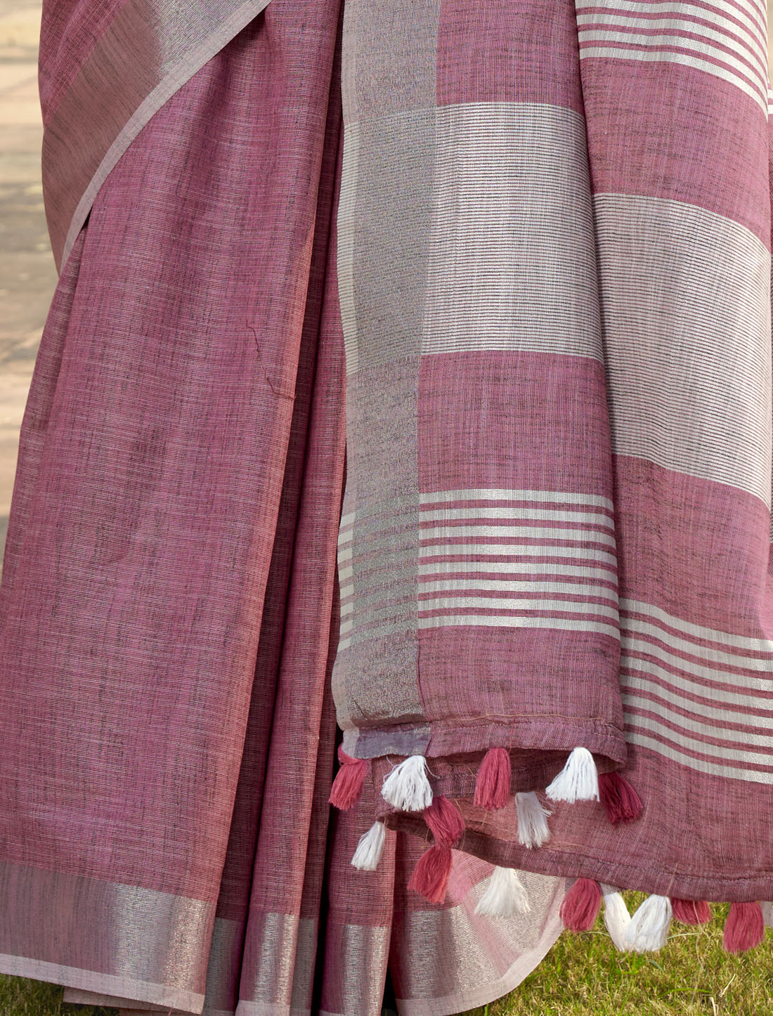 Celestial Bliss Soft Linen With Khadi Silk Saree Extravaganza