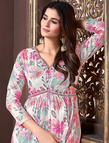 Regal Charm Premium Rayon Kurta Set For Women WIth Export Quality Pant & Heavy Najmin Dupatta