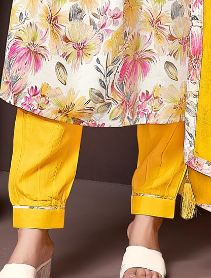 Bohemian Chic Premium Rayon Kurta Set For Women with Najmin Dupatta & 2 Pocket Pant