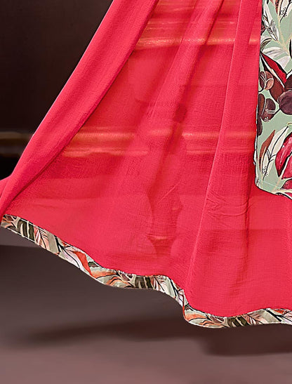 Effortless Style Women Kurta Set Exoprt Quality Handcrafted Rayon with Printed Dupatta & Pant