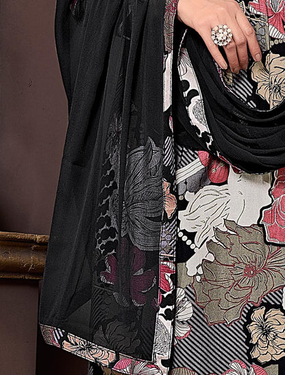 Modern Elegance Rayon Exoprt Quality Women Kurta Set Handwork with Pant & Heavy Najmin Dupatta