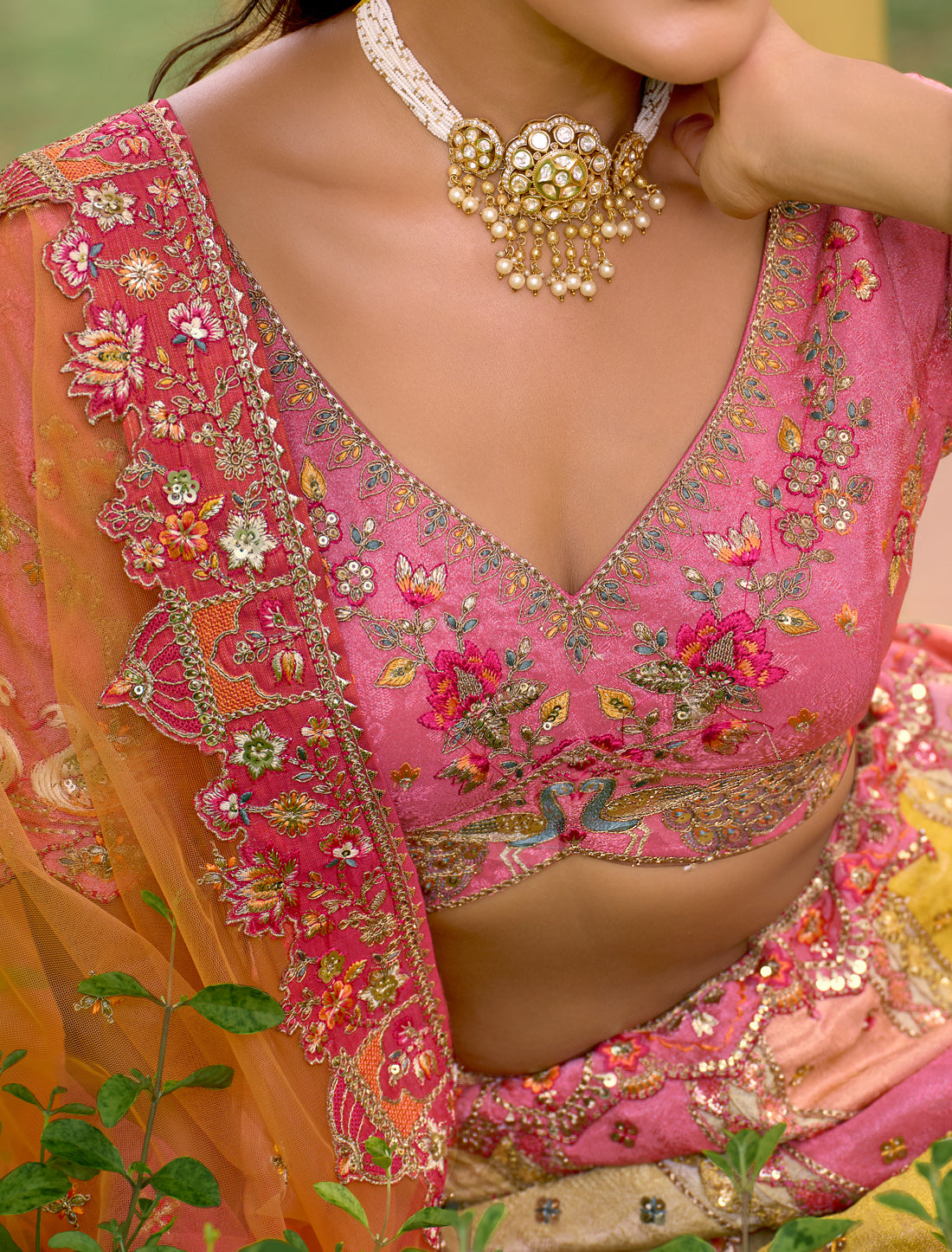 Light Pink Fancy Silk An Net Heavy Embroidery Designer Ethnic Lehenga Choli