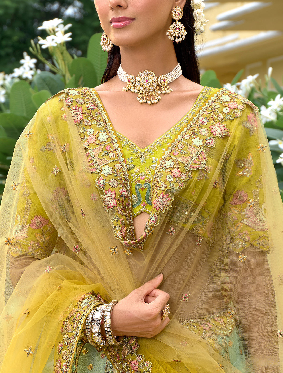 Ethnic Green Fancy Silk An Net Heavy Embeoidery Designer Lehenga Choli