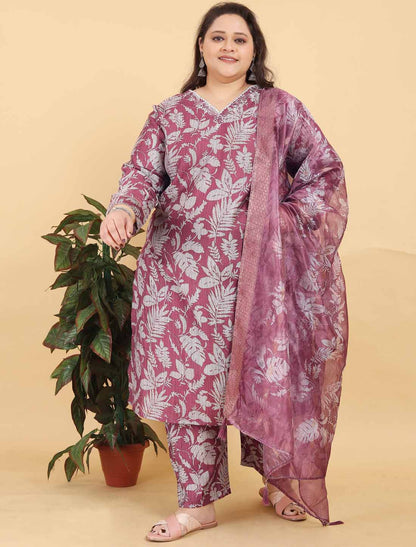 Peach Ethnic Premium Lichi Export Quality Hand Work Kurta Sets