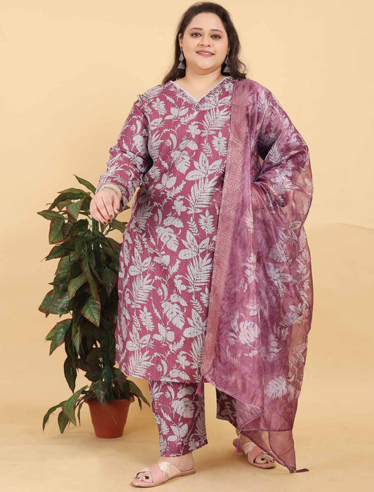 Peach Ethnic Premium Lichi Export Quality Hand Work Kurta Sets
