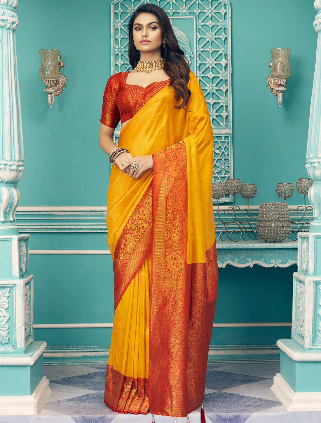 Enigmatic Elegance Softy Kubera Pattu With Chaap Dying Saree Collection