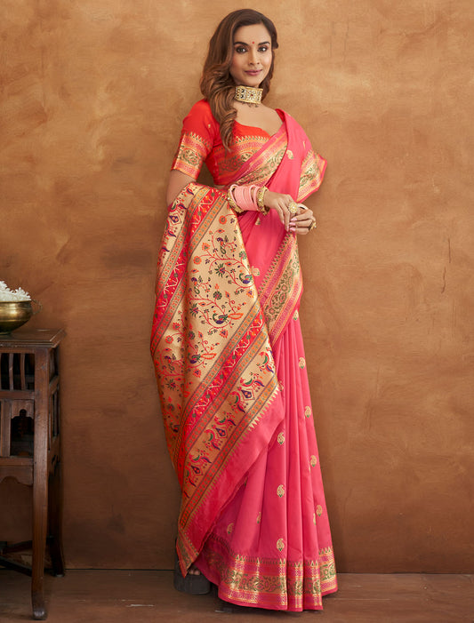 Royal Splendor Soft Silk Banarasi Weaving Saree Ensemble