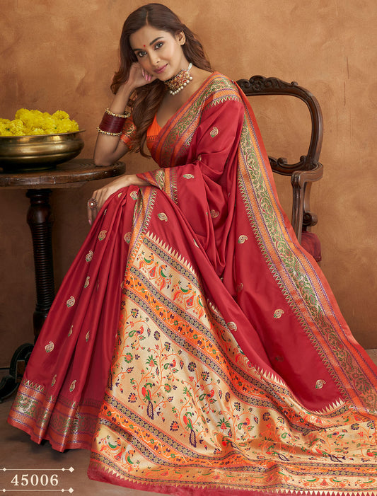 Ethereal Charm Soft Silk With Banarasi Weaving Saree Extravaganza