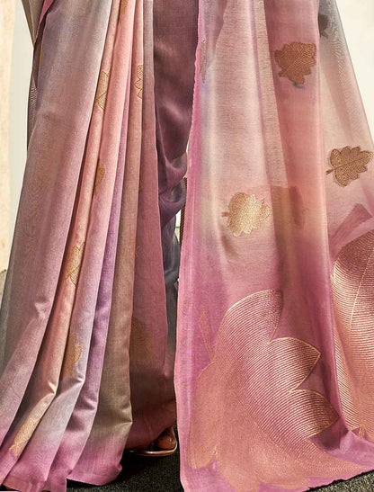 Handloom Khadi Shaded Printed Ethnic Saree