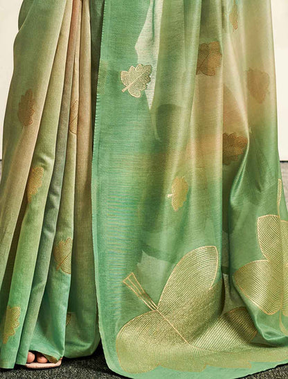 Handloom Ethnic Khadi Shaded Printed Saree