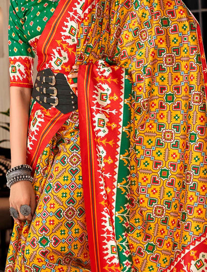 Ethnic Pure Tusser With Palota Print Saree