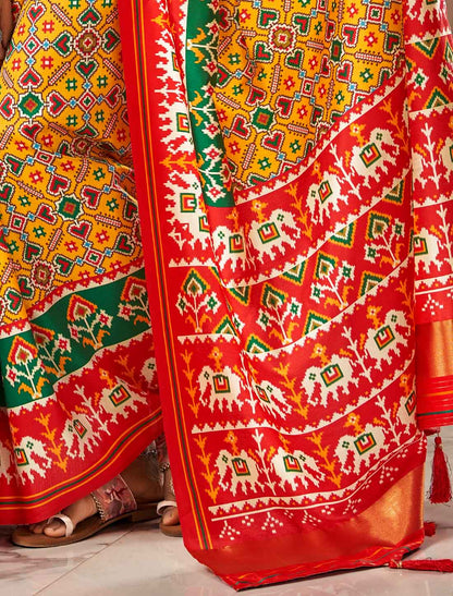 Ethnic Pure Tusser With Palota Print Saree