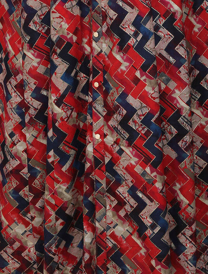 Latest Red & Blue Big Size Fashion Trends Premium Rayon Long Kurti For Women