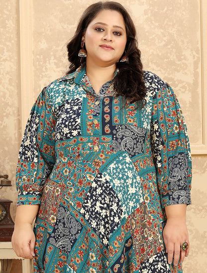 Dark Grey Big Size Fashion Trends Premium Rayon Long Kurti For Women