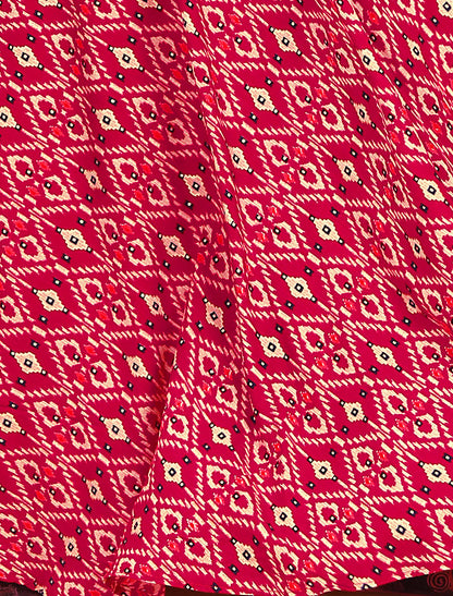 Dark Pink Big Size Fashion Trends Premium Rayon Long Kurti For Women
