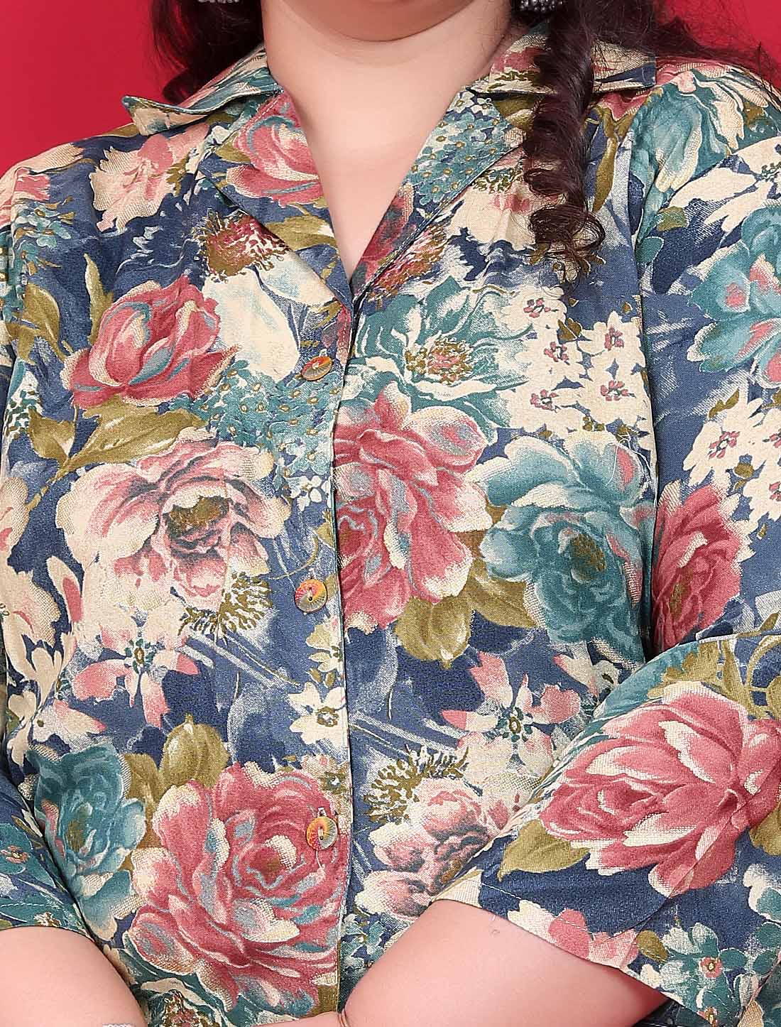 Teal Blue Premium Rayon Exoprt Quality Ethnic Co-ord Sets