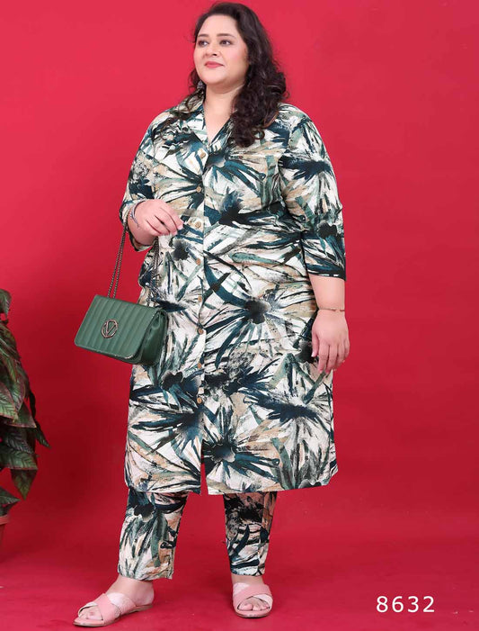 Blue & White Premium Rayon Exoprt Quality Ethnic Co-ord Sets