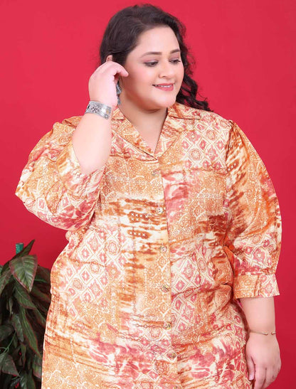 Light Orange Premium Vertical Exoprt Quality Ethnic Co-ord Sets
