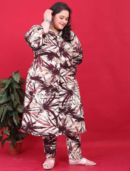 Dark Maroon Premium Rayon Exoprt Quality Ethnic Co-ord Sets