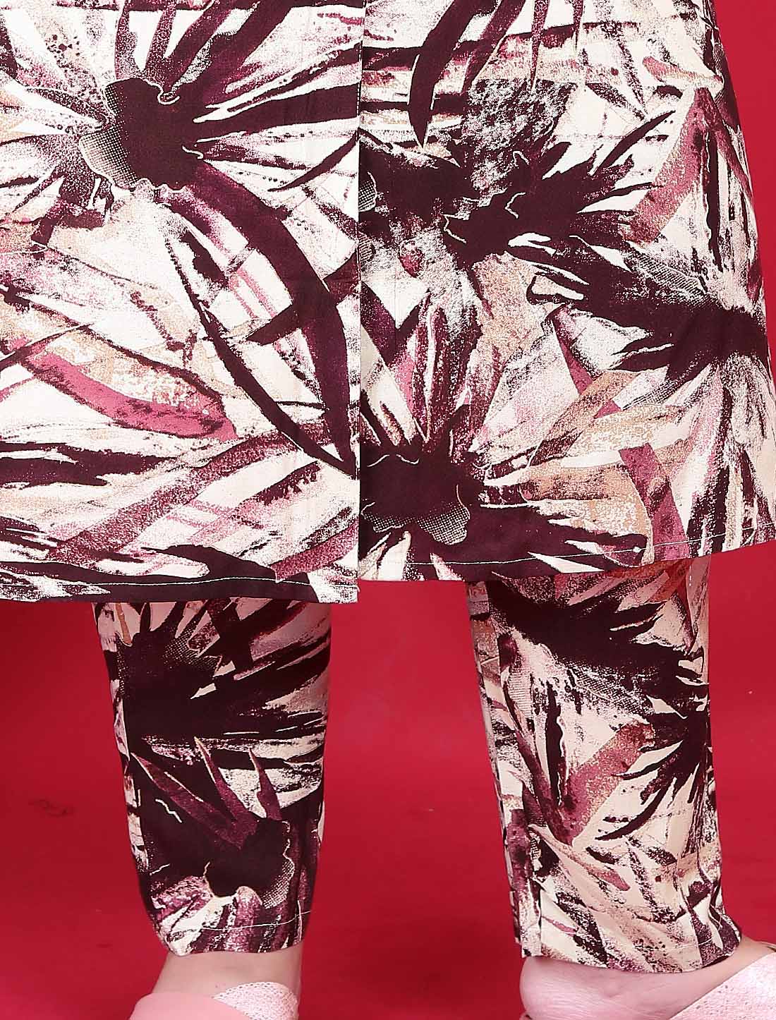 Dark Maroon Premium Rayon Exoprt Quality Ethnic Co-ord Sets