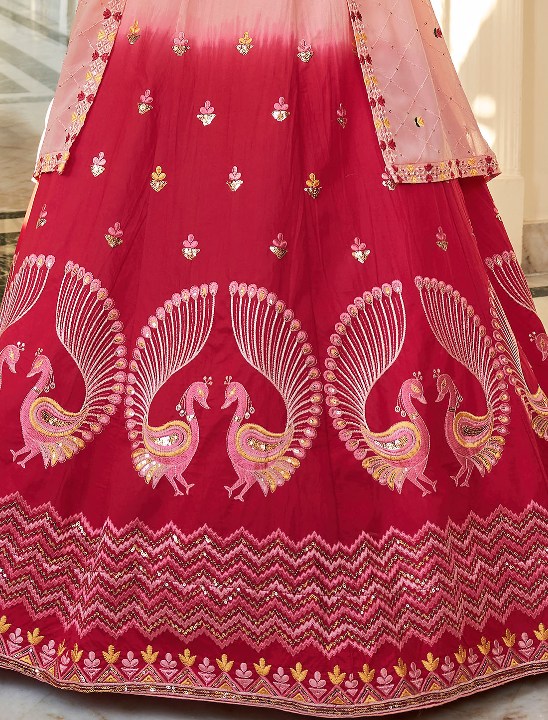 Art Silk Embroidered Wedding Wear Lehenga Choli