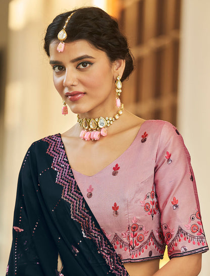 Art Silk Wedding Embroidered Ethnic Wear Lehenga Choli