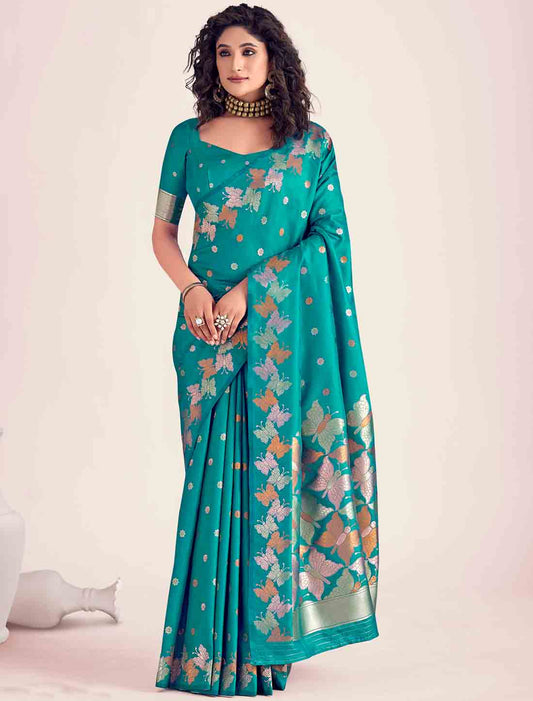 Banarasi Silk Soft Ethnic Weaving Party Wear Saree