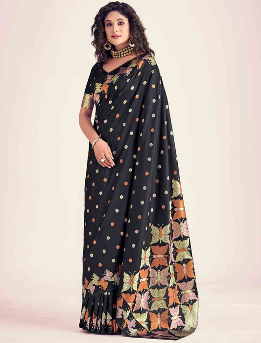 Ethnic Weaving Banarasi Soft Party Wear Silk Saree