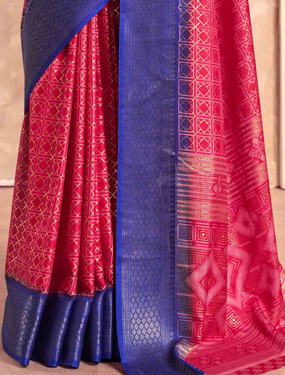 Party Wear Soft Dola With Foil Print Silk Saree
