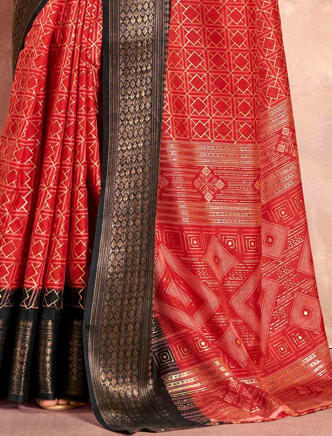 Soft Dola With Foil Print Silk Party Wear Ethnic Saree