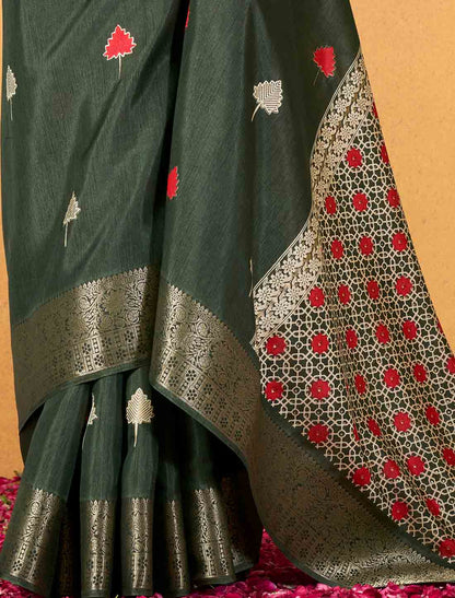 Soft Dola Silk With Foil Print Party Wear Ethnic Saree