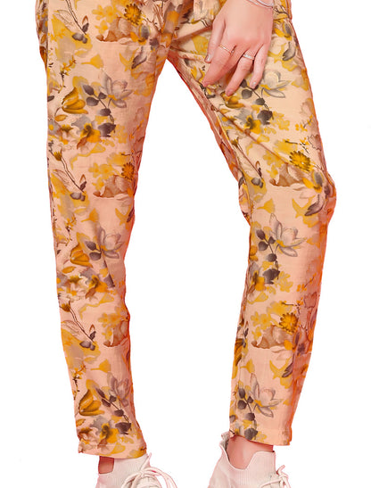 Exquisite Yellow Premium Rayon Luxurious Top & Pant Co-ord Sets for Women